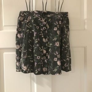 American Eagle Floral Skater Skirt